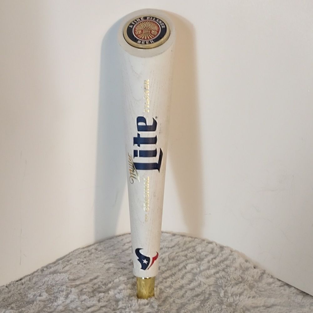 Houston Texans Miller Lite Wood Beer Tap